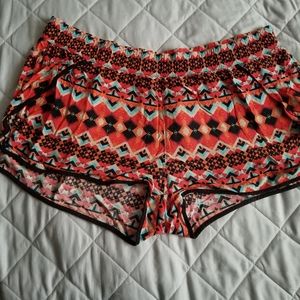 Bethany mota size medium red tribal print shorts